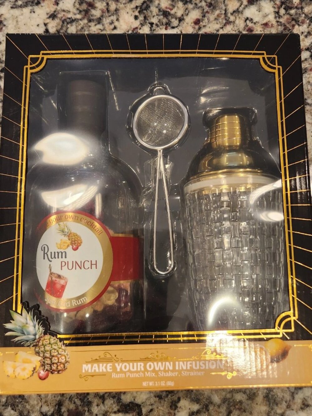 Shake & Brew Rum Punch Mixer Shaker Strainer SEALED KCGH-2 NIB